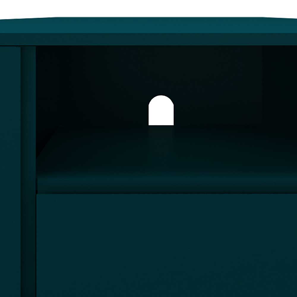 100x58x50 TV Eckschrank in Petrol & Gold - Cross