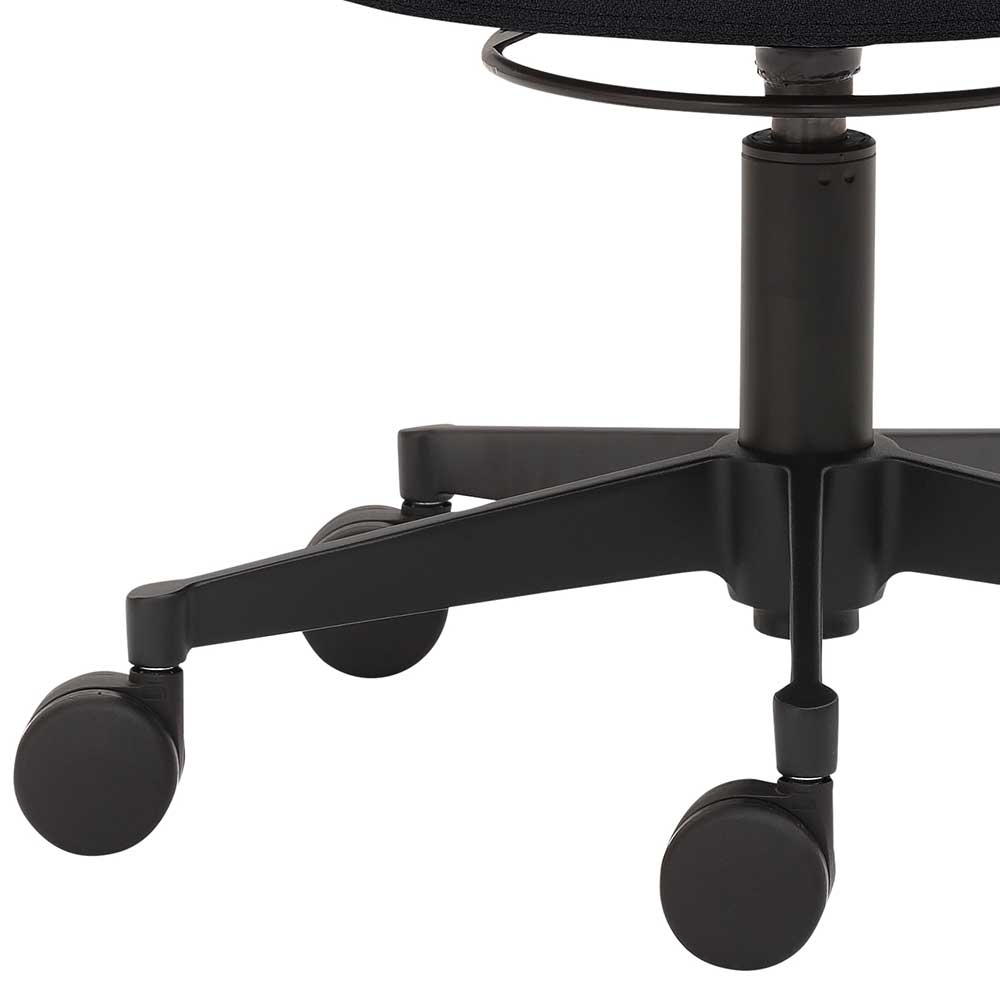 Funktioneller Arbeitshocker mit Lehne & Drehgestell - Kenzy