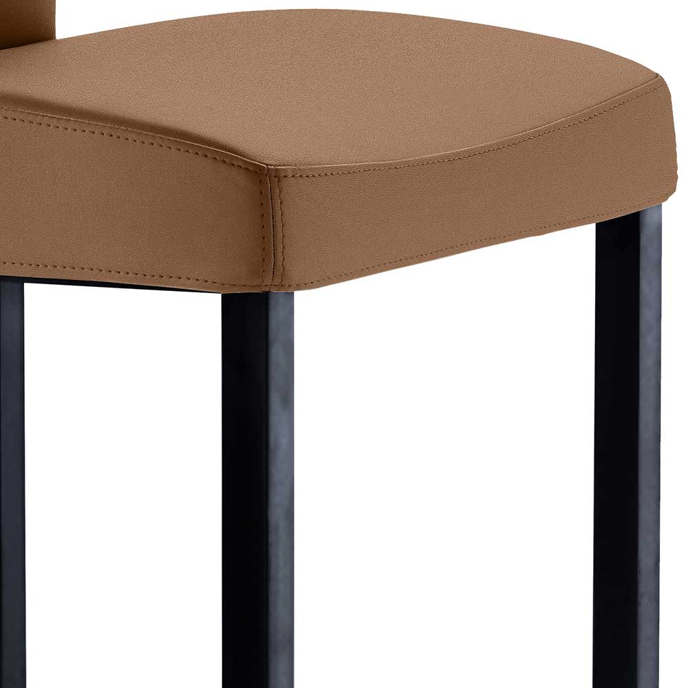 Hellbrauner Küchenstuhl hoch - 65cm Sitzhöhe - Anzaroty