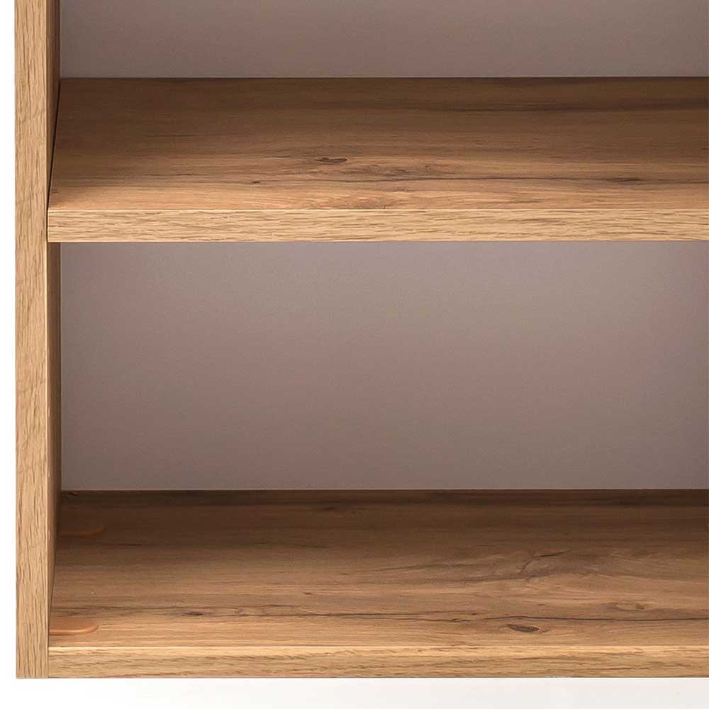 Badezimmer Midischrank in mattem Weiß & Wildeiche - Eight