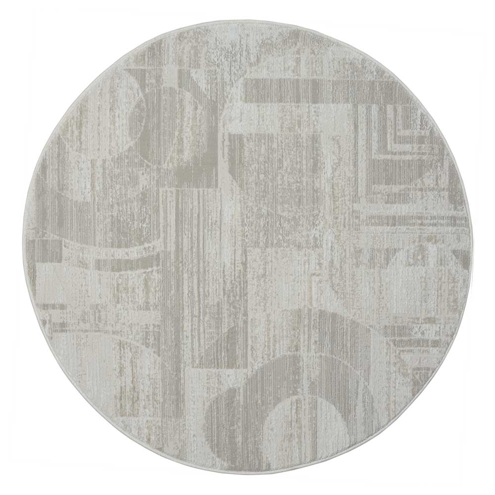 120 cm runder Teppich gemustert - Anika