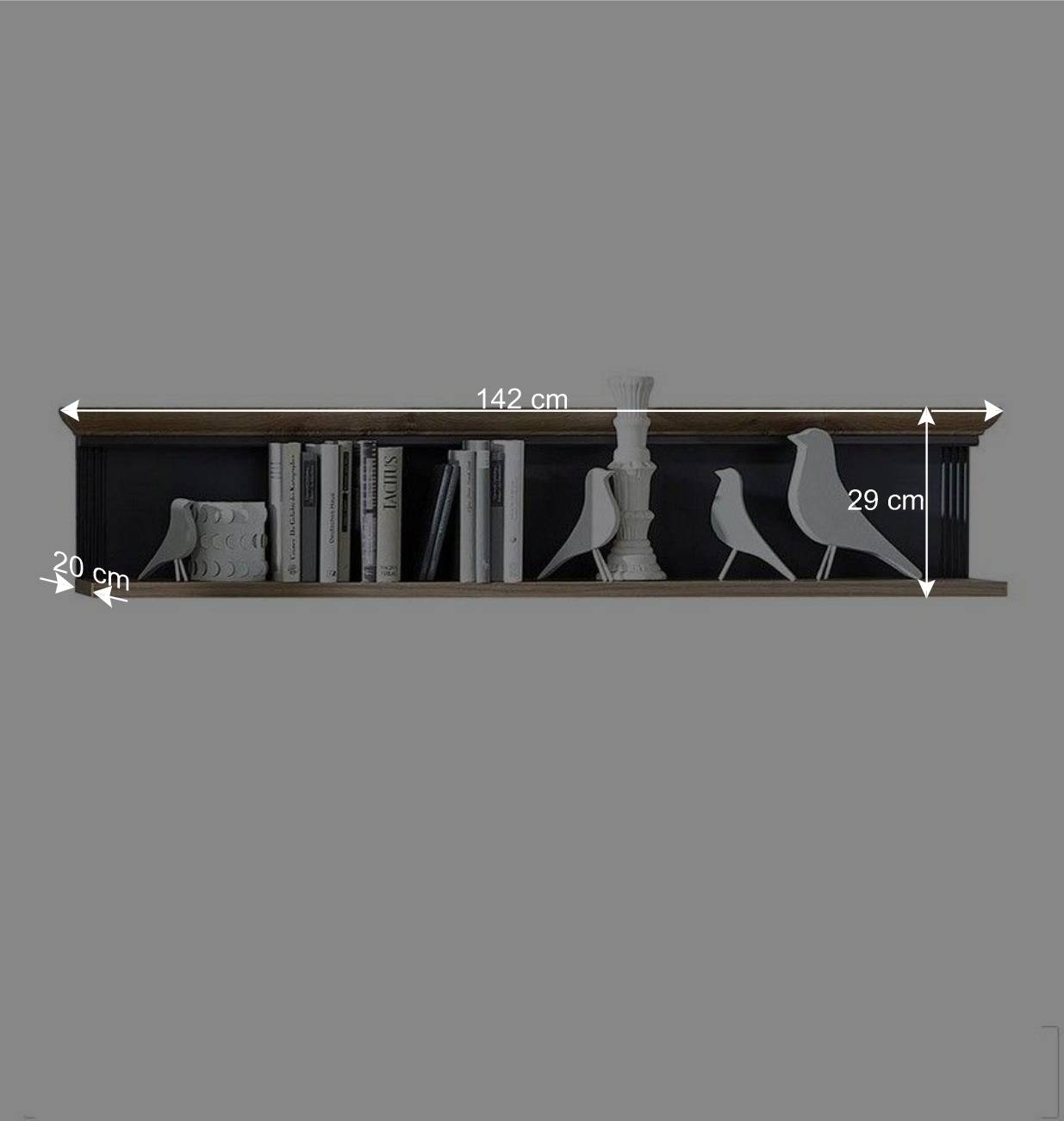 Landhaus TV Anbauwand zweifarbig - Thumbs (dreiteilig)