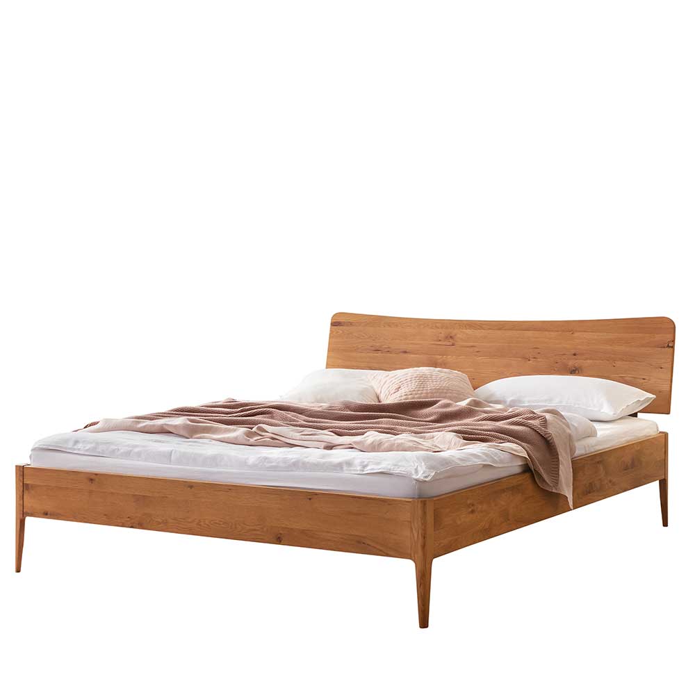 Modernes Bett aus Echtholz Wildeiche - Maaref
