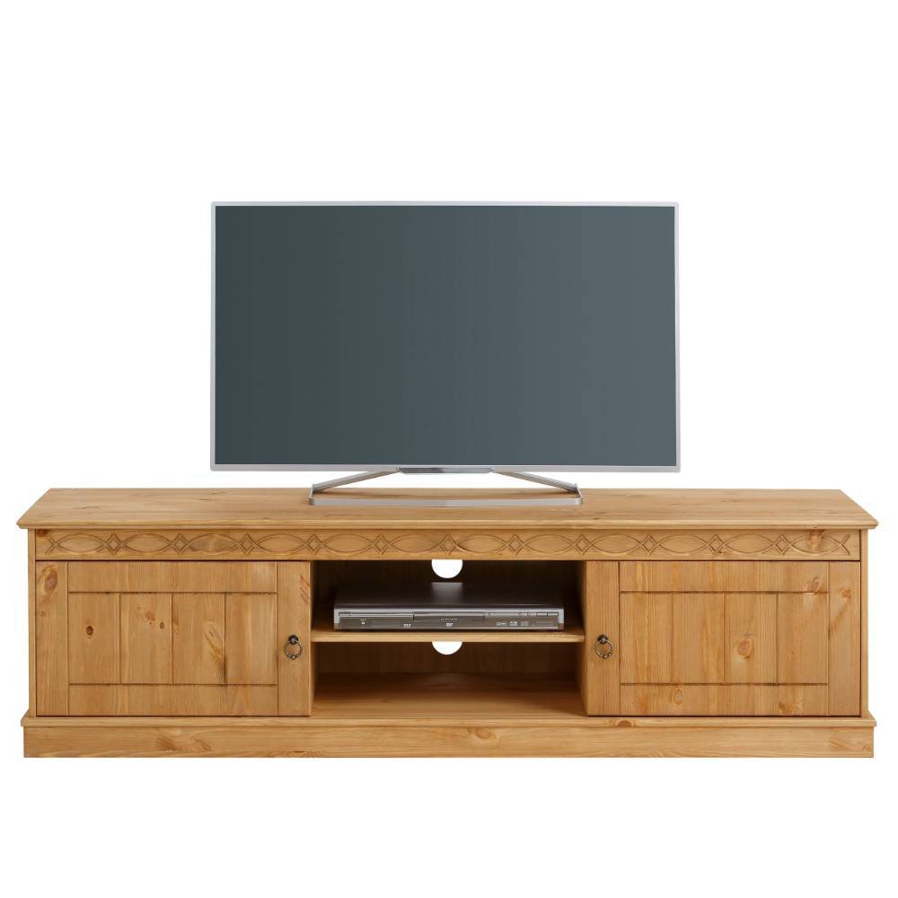 Landhaus TV Lowboard aus Kiefer Massivholz - Goro