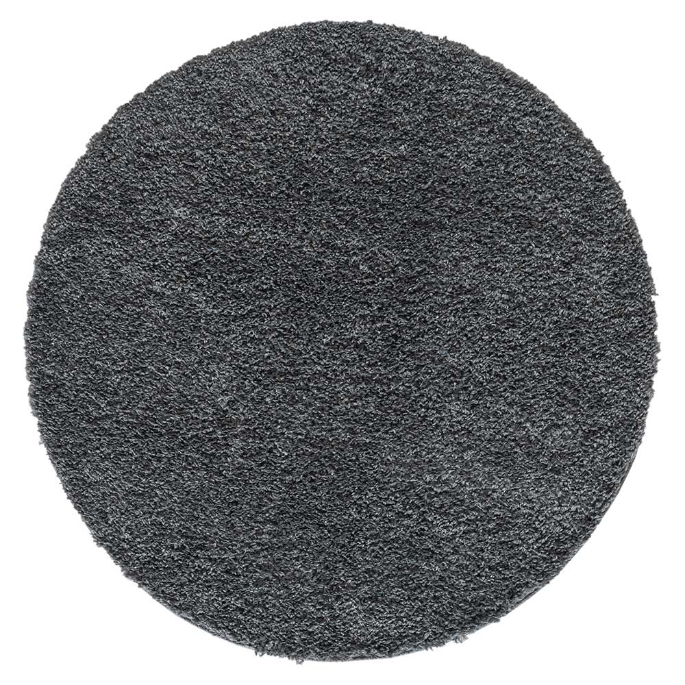 Hochflor Teppich in Dunkelgrau - Eleva