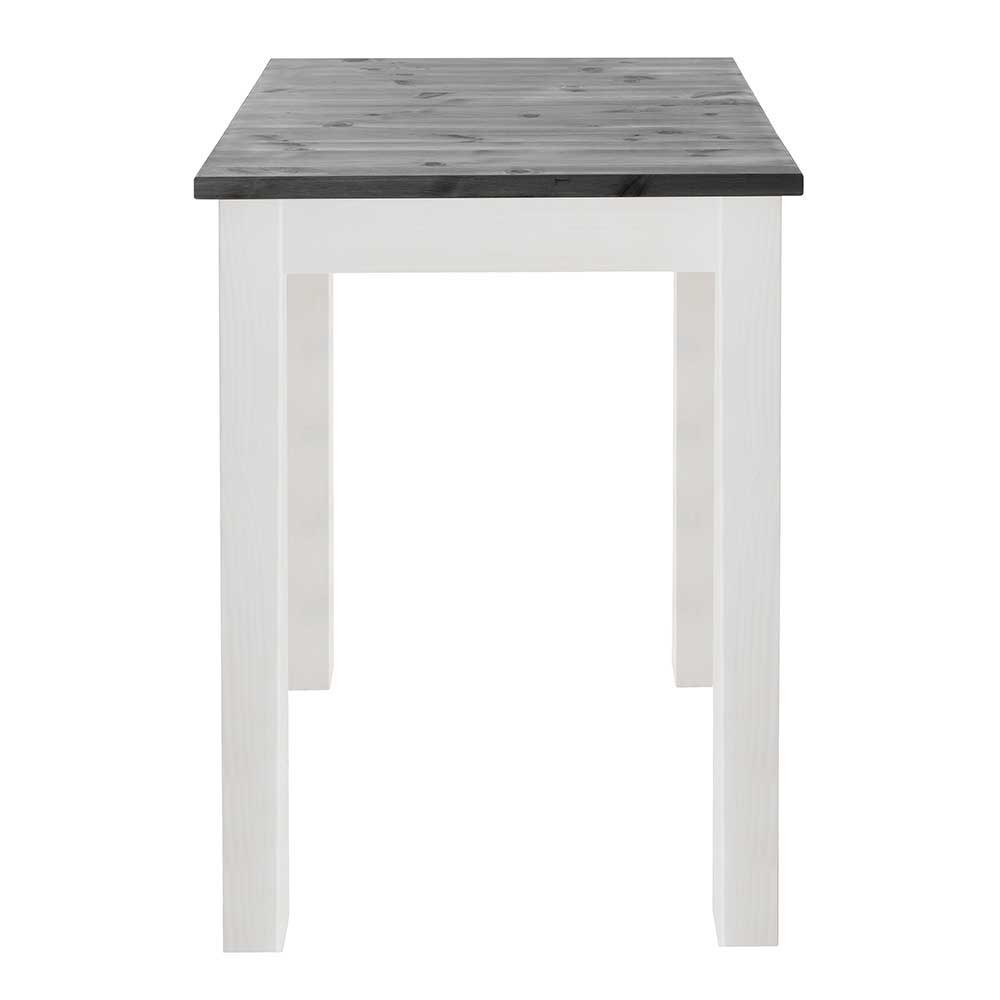 Schmaler Bartisch mit weißem Gestell und grauer Holzplatte für die Küche – Mantryna