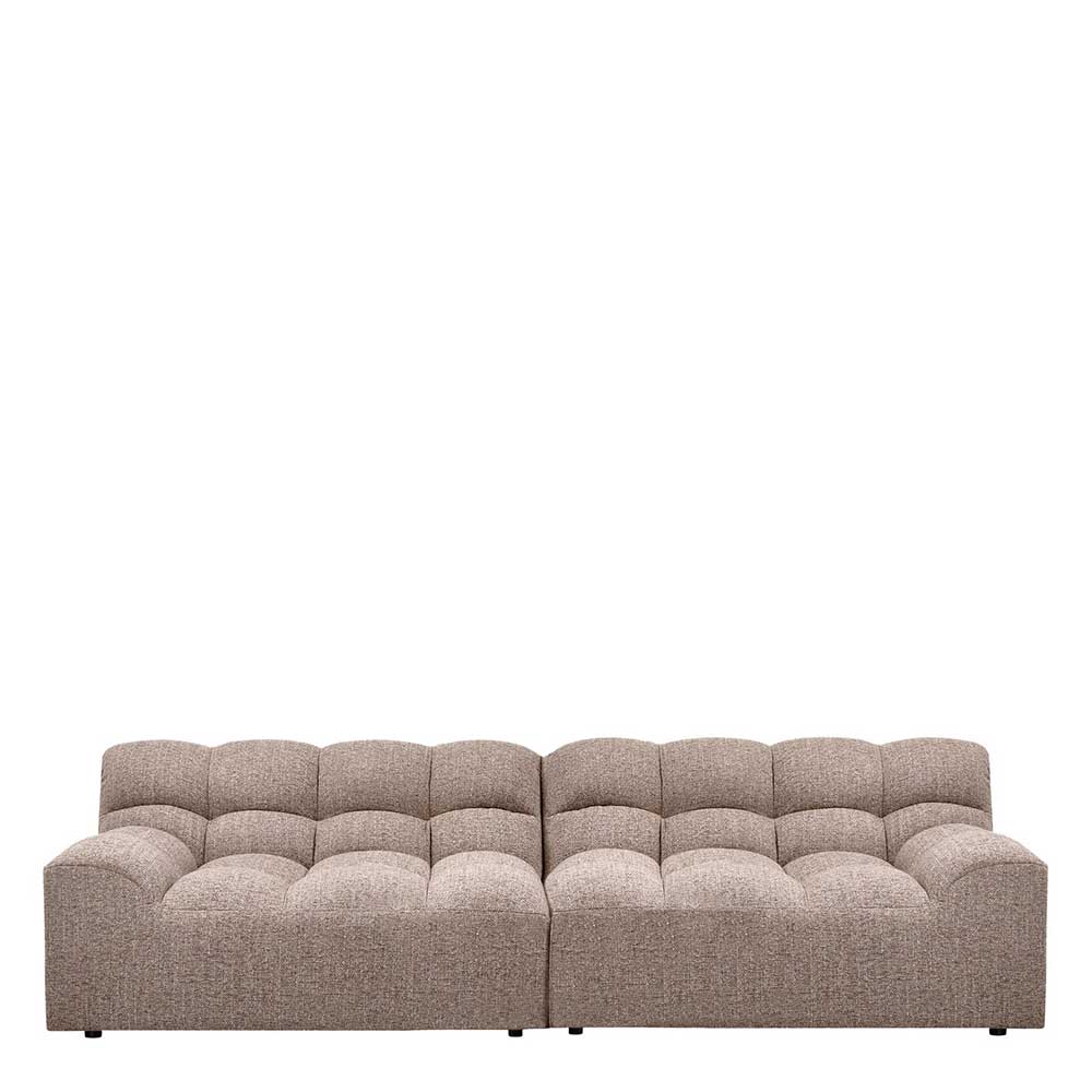 Wohnzimmercouch in Hellbraun Melange - Davio