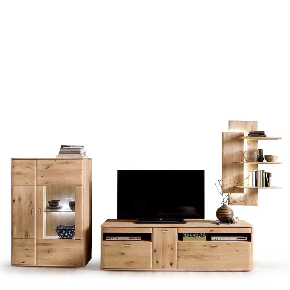 Wohnzimmermöbel Set aus Holz - Destal (dreiteilig)