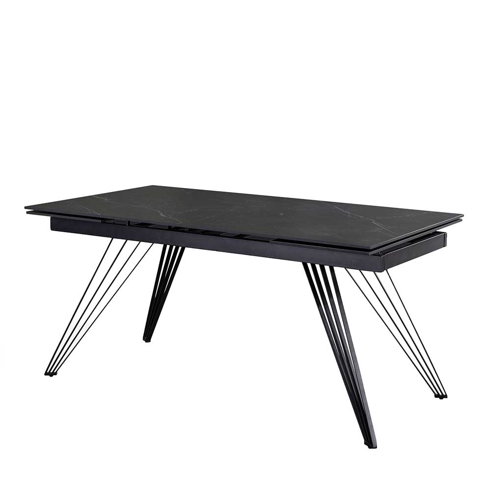 Designer Esstisch aus Keramik Marmor Schwarz - Eleri