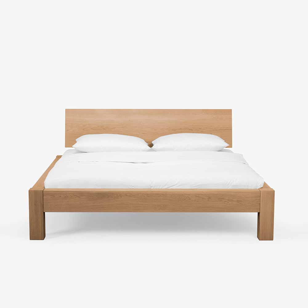 Wildeiche Doppelbett Amando in Honigfarben geölt