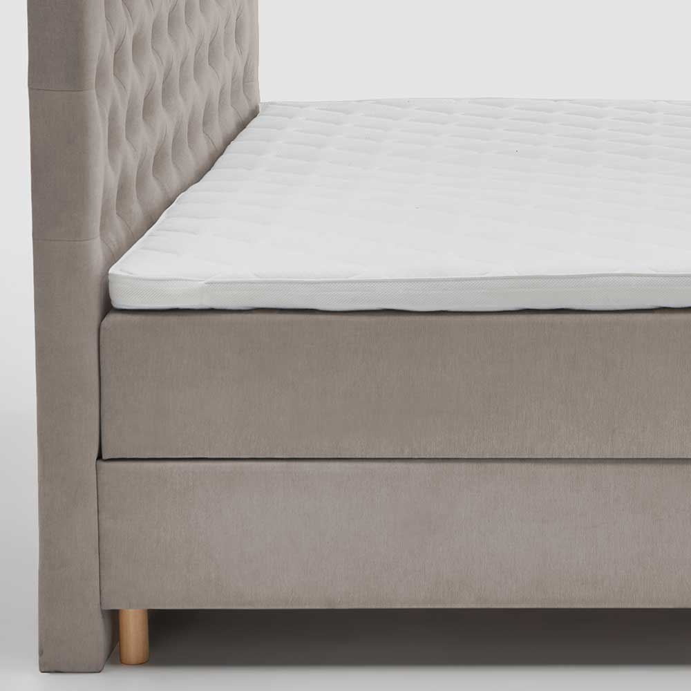 H3 Komplettbett mit Bettkasten in Hellbraun - Furcia