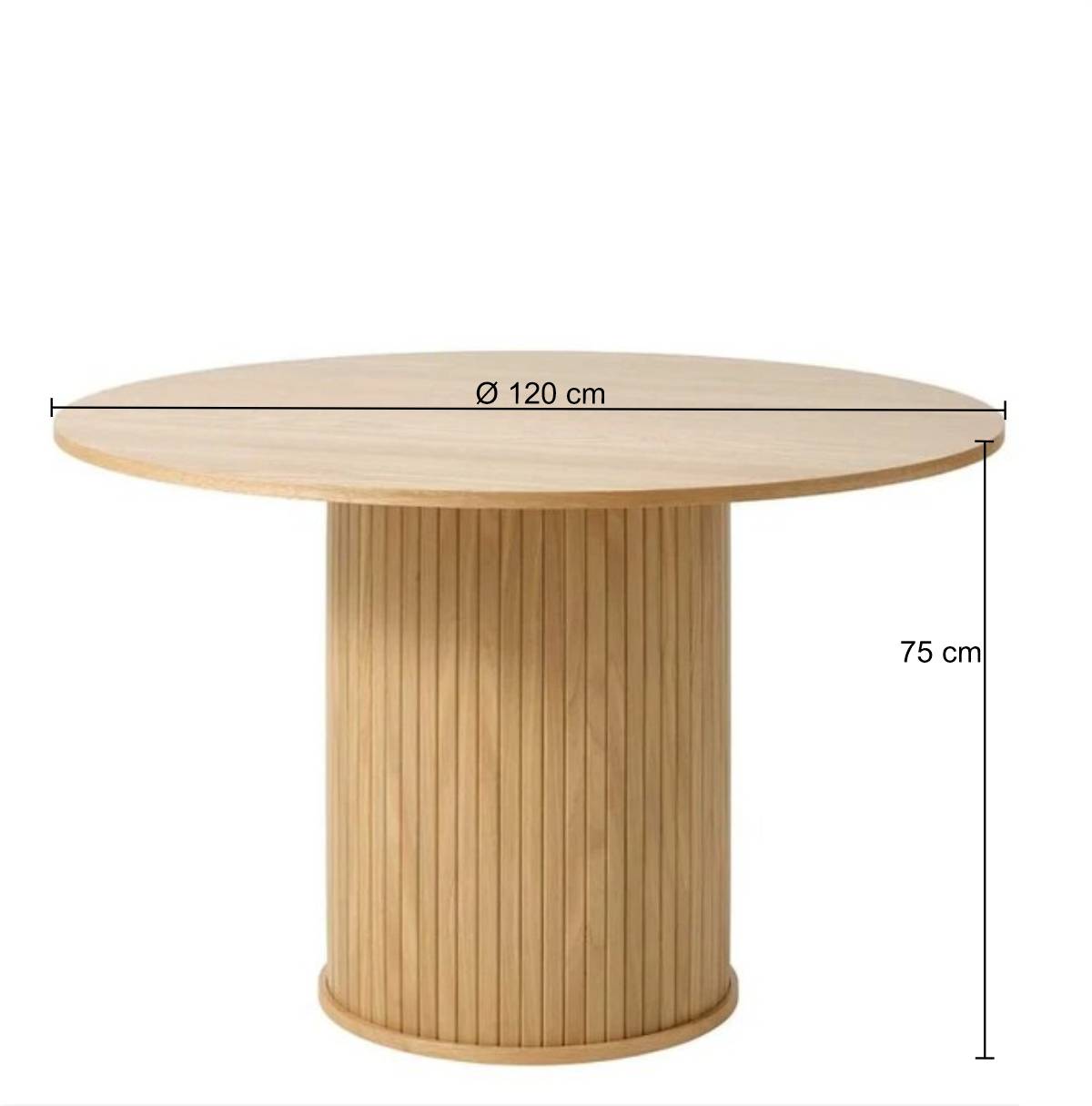 Runder Esszimmertisch auf Säulenfuß - modern - Teorina