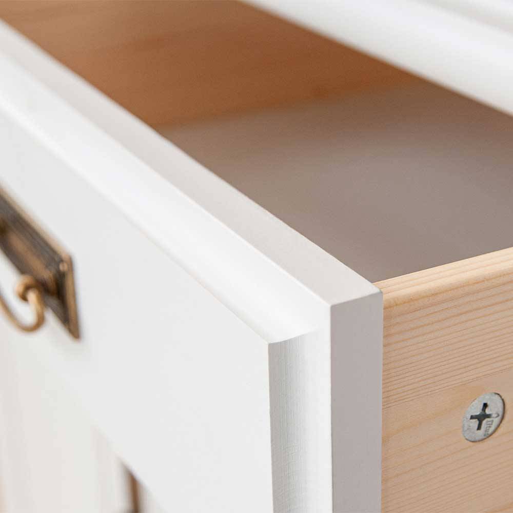 Weiße Kombi-Kommode im Landhausstil - Presto