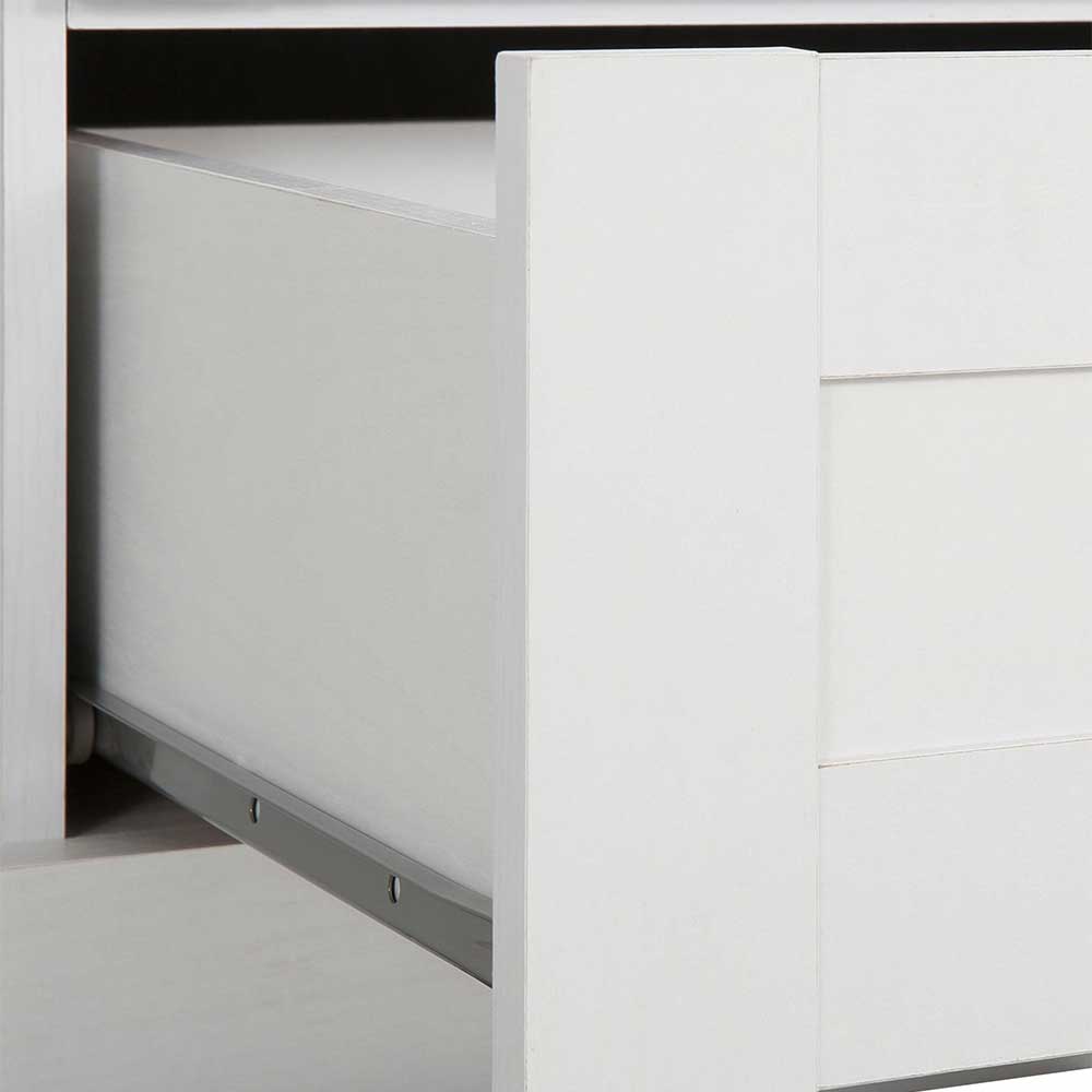 Offene Schublade der Kommode mit Innenauszug und weißer Front – Ridron