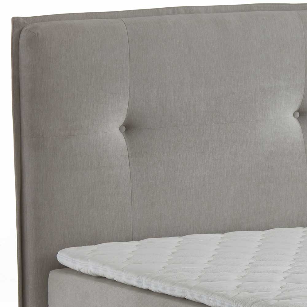 Stauraum Doppelbett in Hellgrau Stoff - Vensun