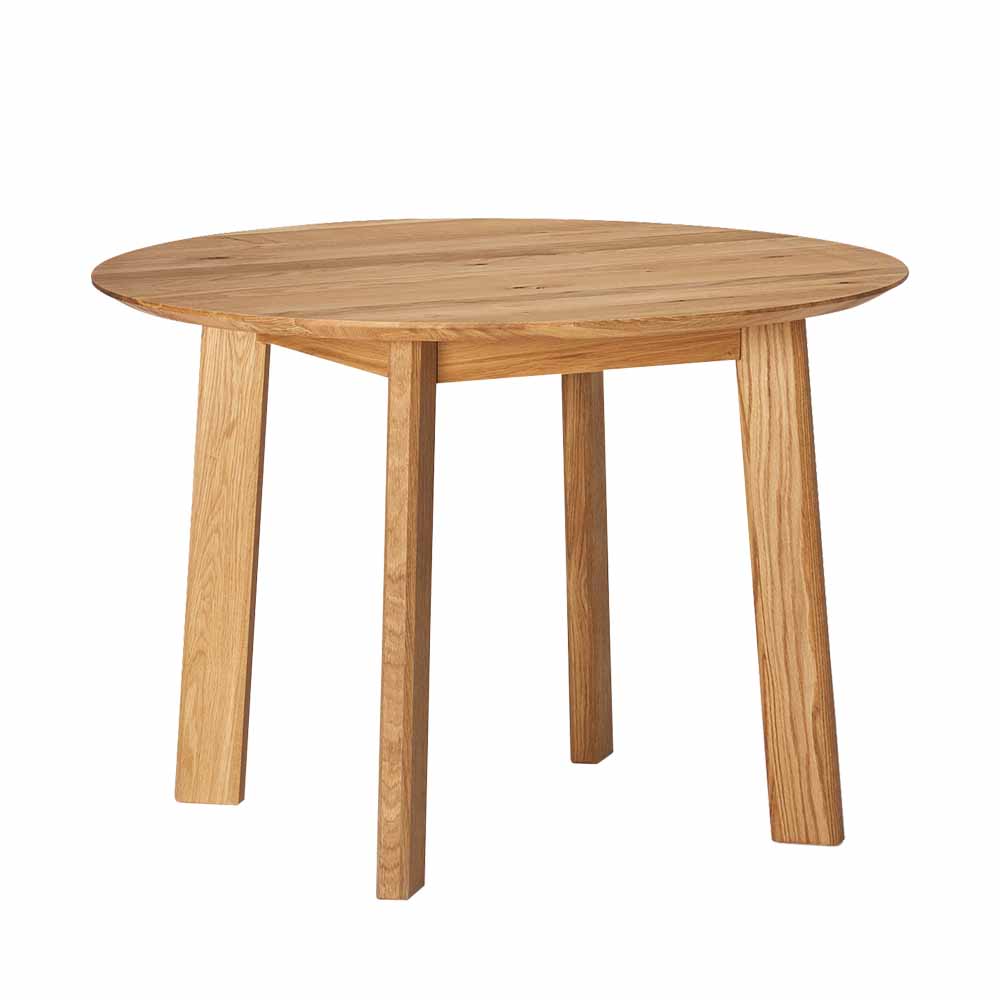 Massivholz Tischgruppe Finiossa mit Tisch rund 110cm (fünfteilig)