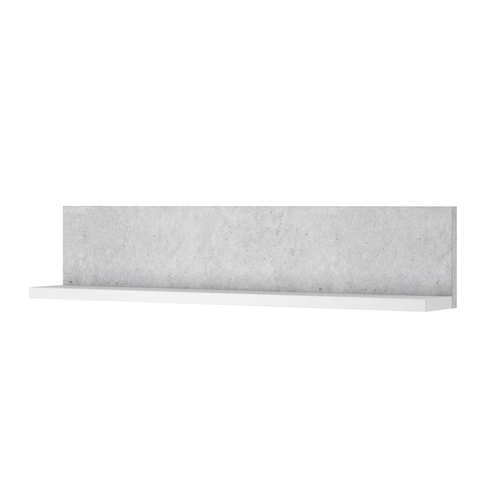 Designer TV Anbauwand in Betonoptik - Venatio (dreiteilig)