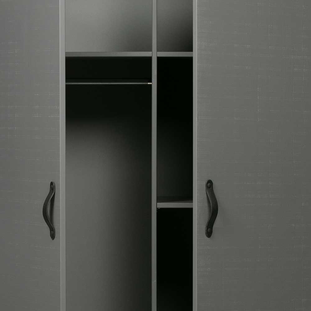Moderner Kleiderschrank in Grau & Schwarz - Firgetta