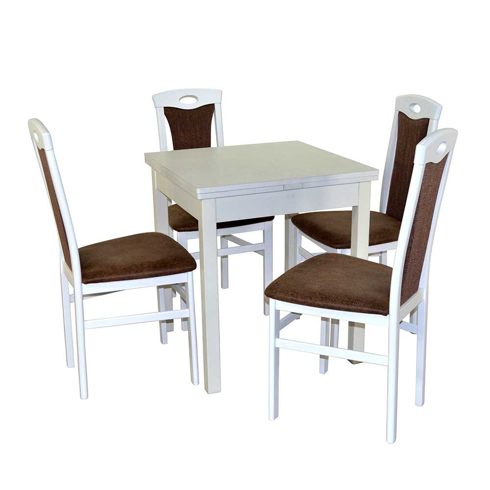 Quadratische Essgruppe mit Ausziehtisch - Mosca (fünfteilig)