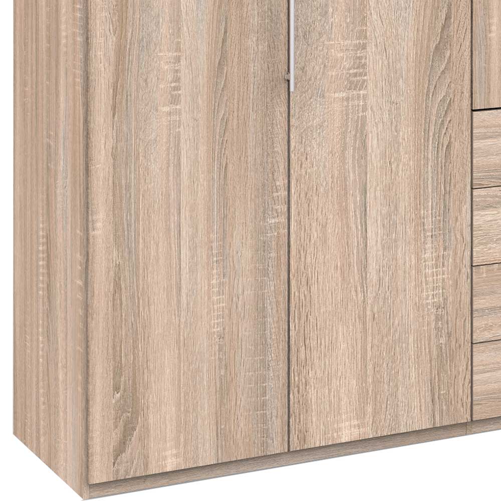 Kleiderschrank in Holzoptik Eiche sägerau - Zayun