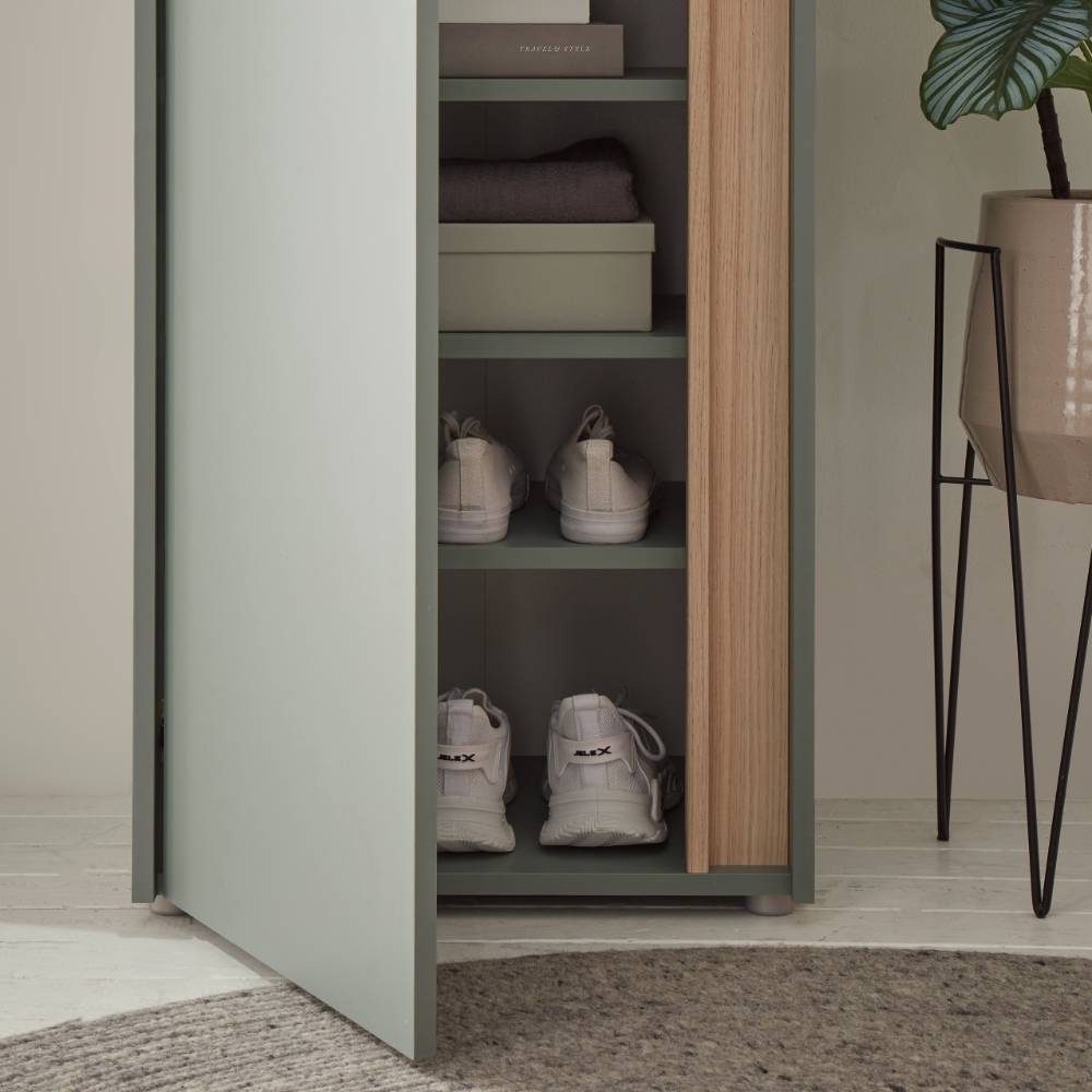 Großer Schuhschrank in Graugrün - Socotta