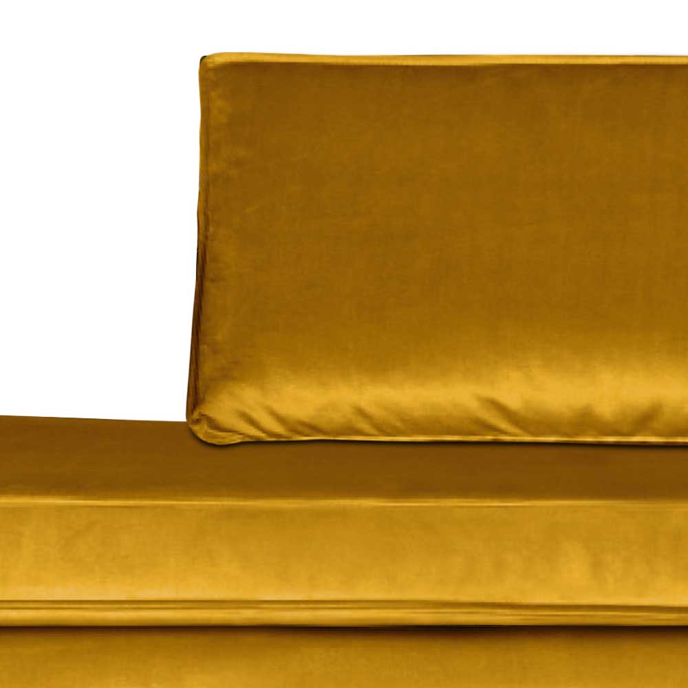 Daybed Recamiere im Retro Look Nustra mit gelbem Samt