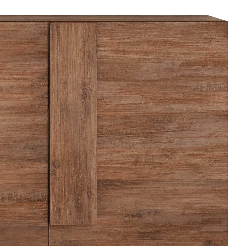 Detailansicht der Holzmaserung und vertikalen Designelemente der Sideboardtür – Basento