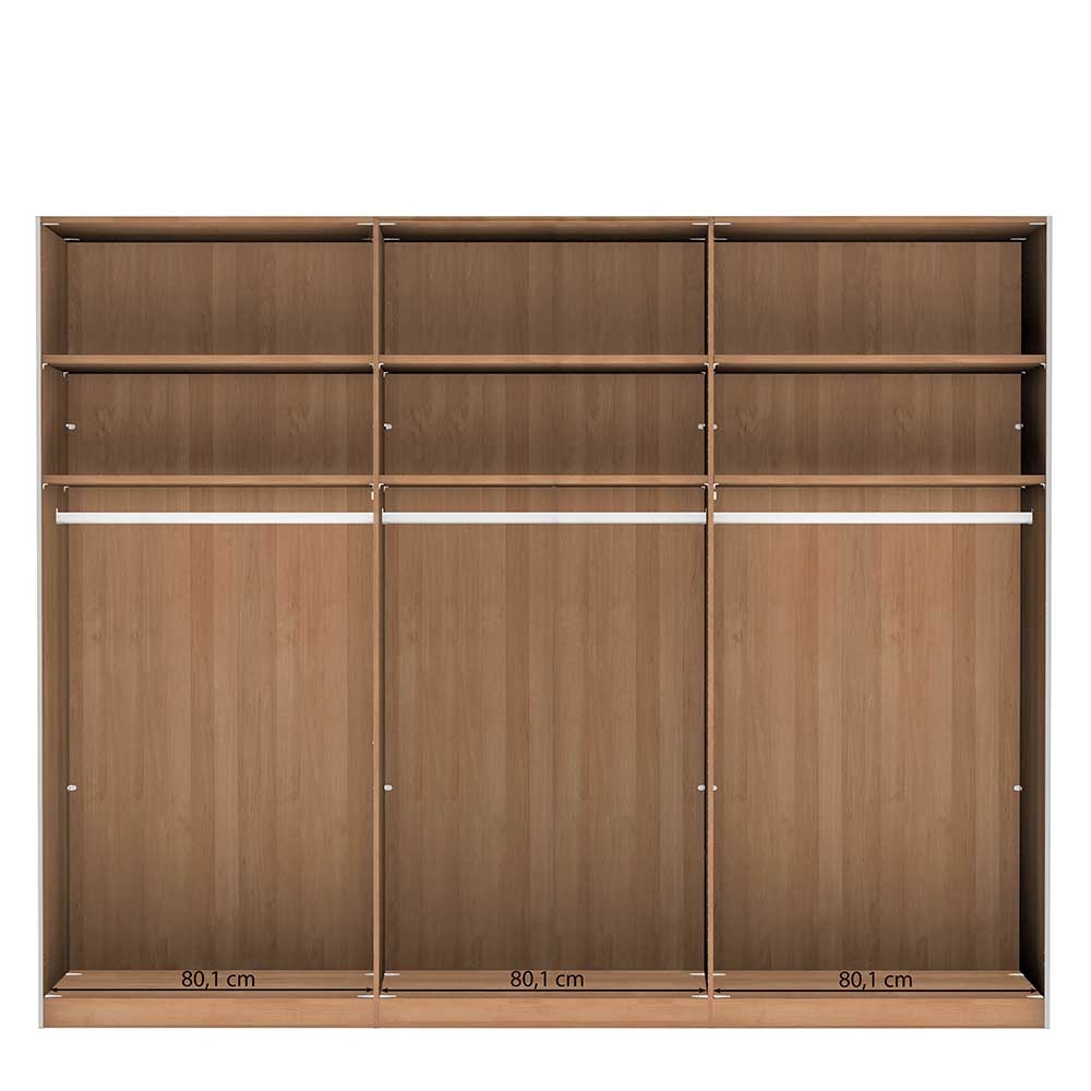 Schiebetürschrank in Weiß Glas - Crucav