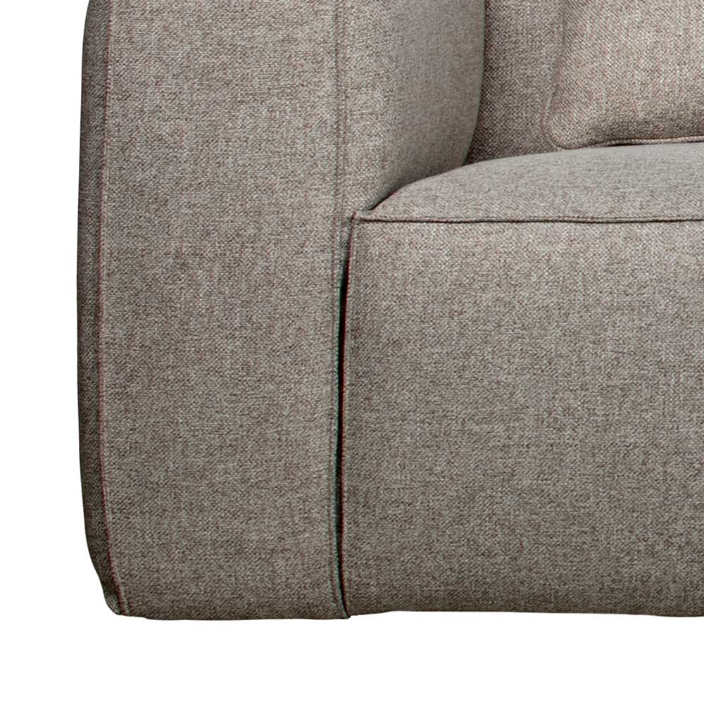 246x73x96 Dreisitzer Sofa in hellem Grau - Aluno