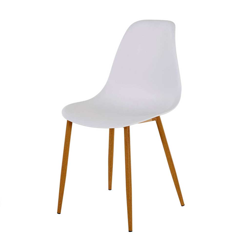 Moderne Schalenstühle in Weiß PP - Zarin (Set)