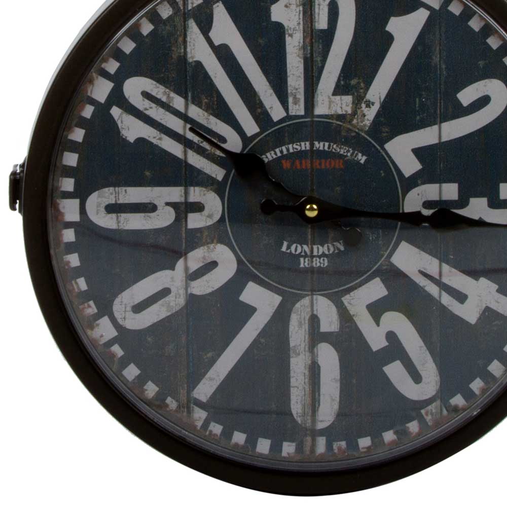 Metall Wanduhr mit großen Zahlen - Tariha