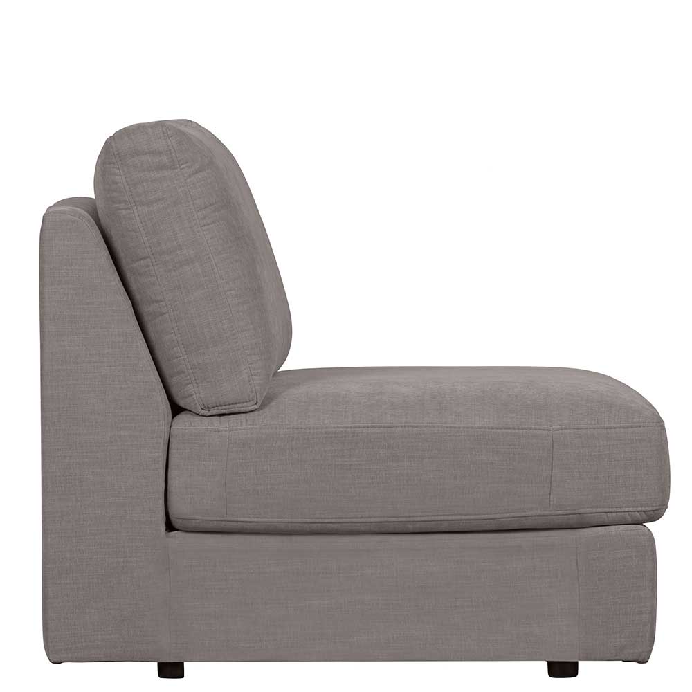 Modulsofa Einsitzer in Grau Stoff - Gregg