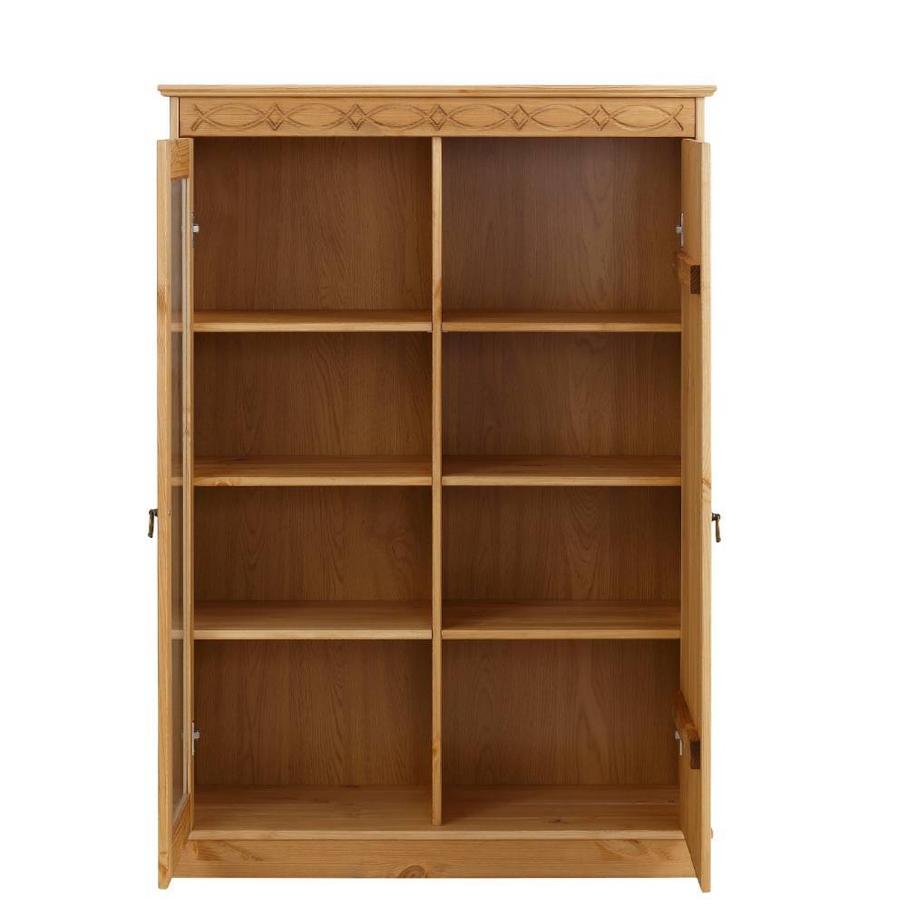 Landhaus Highboard Vitrine aus Kiefer - Goro