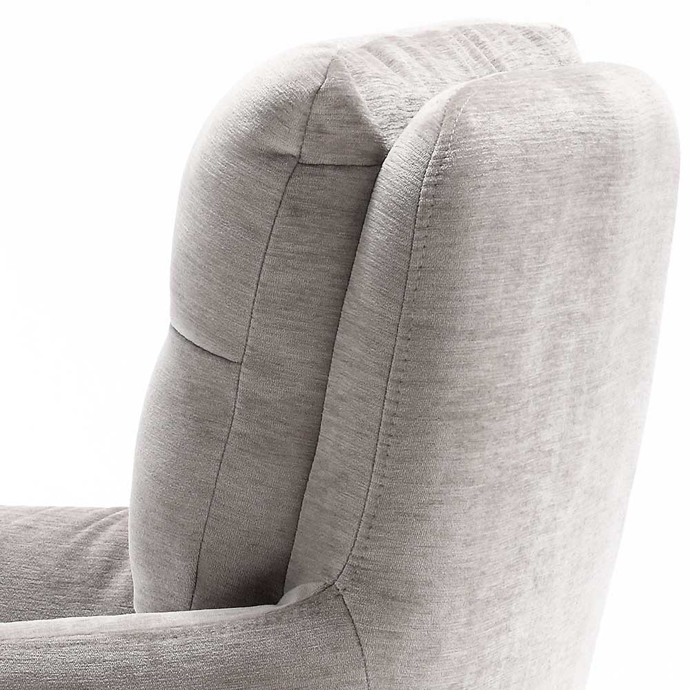 Esstisch Drehstuhl in Taupe und Weiß - Sarduna (2er Set)