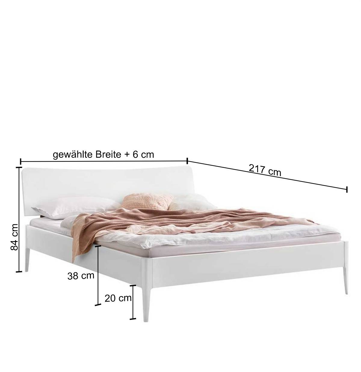 Doppelbett in Weiß lackiert - Cantabrien