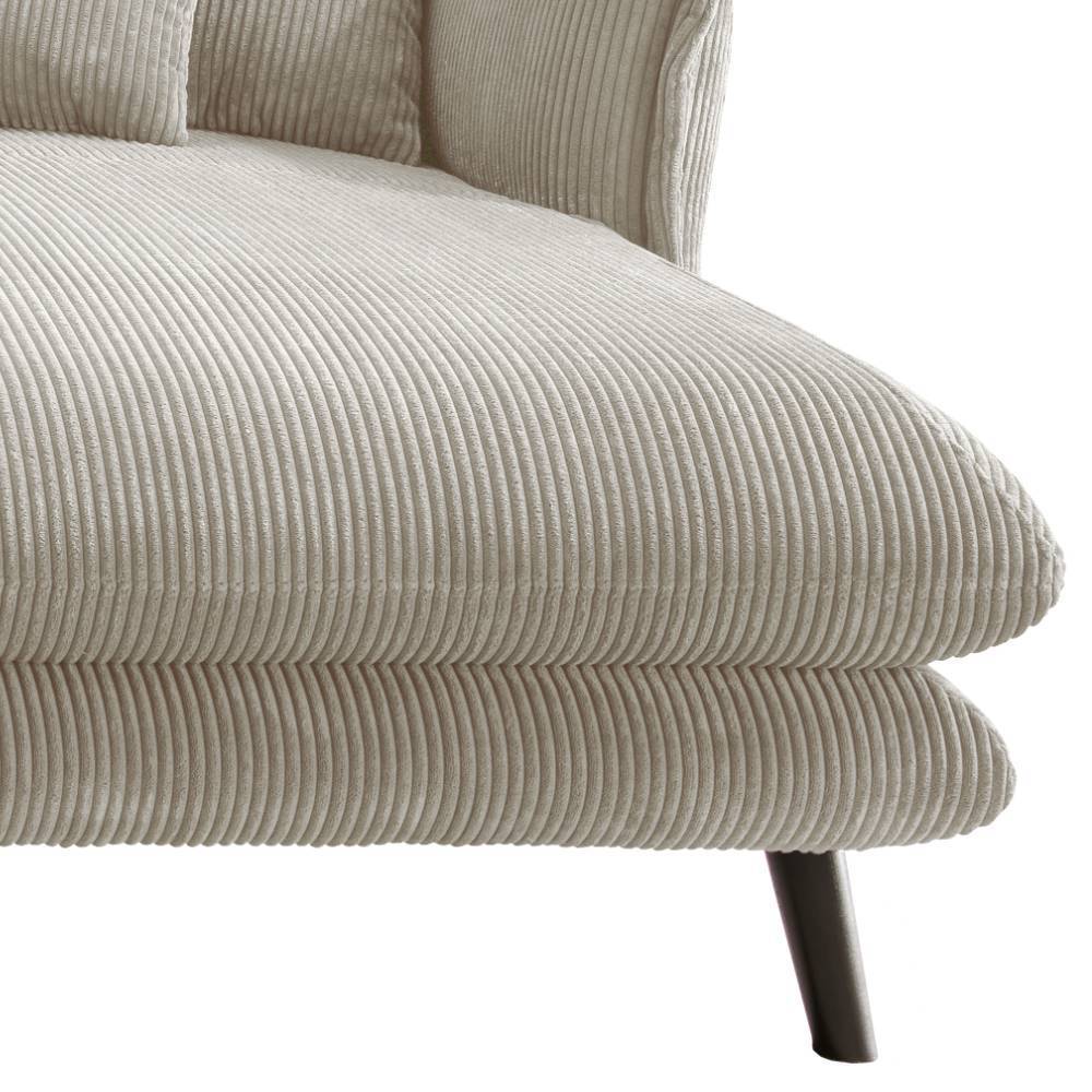 Ecksofa in Beige Cordbezug - Andrac