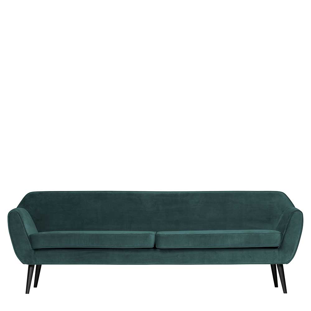 Wohnzimmer Viersitzer Couch in Petrol Blau - Matze