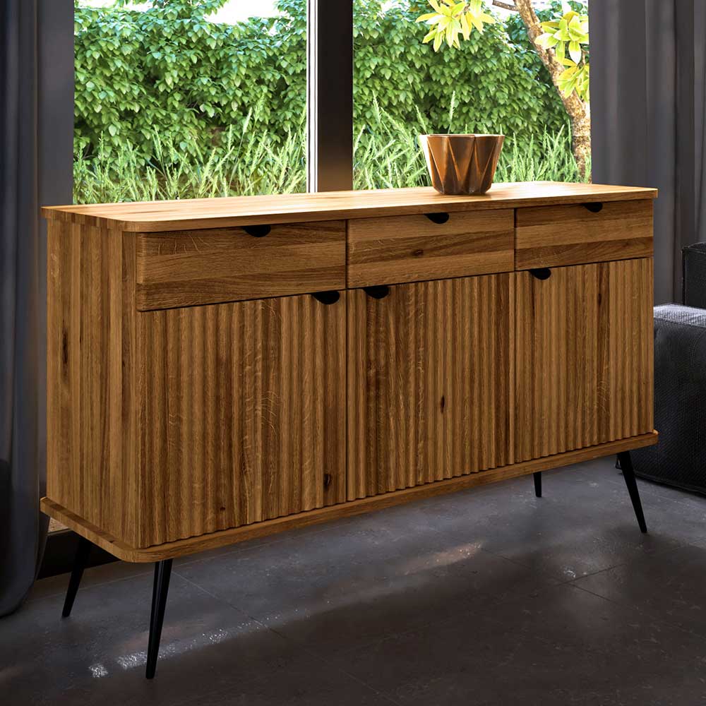 144x87x46 Moderne Anrichte aus Massivholz & Stahl - Casarius