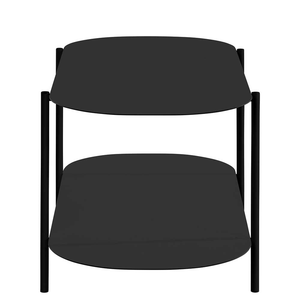 Pulverbeschichteter Metall Sofatisch in Schwarz - Amy