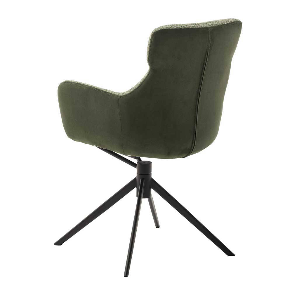 Esszimmer Stuhlsessel in Oliv Grün - Gregoriano (2er Set)