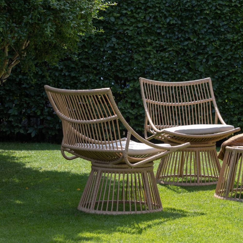 Design-Gartenstuhl in Hellbraun - Solcian