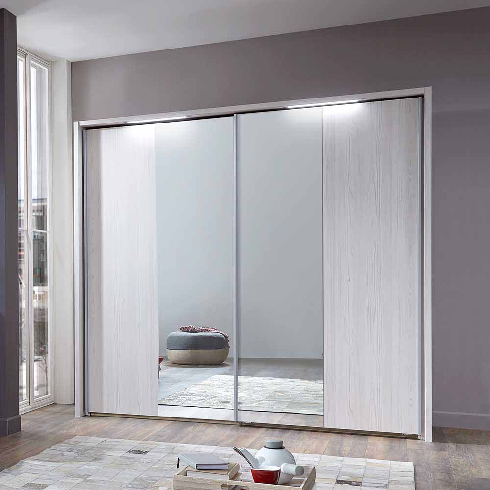 Weißes Schlafzimmerset Arneta mit Einzelbett 100x200cm (dreiteilig)