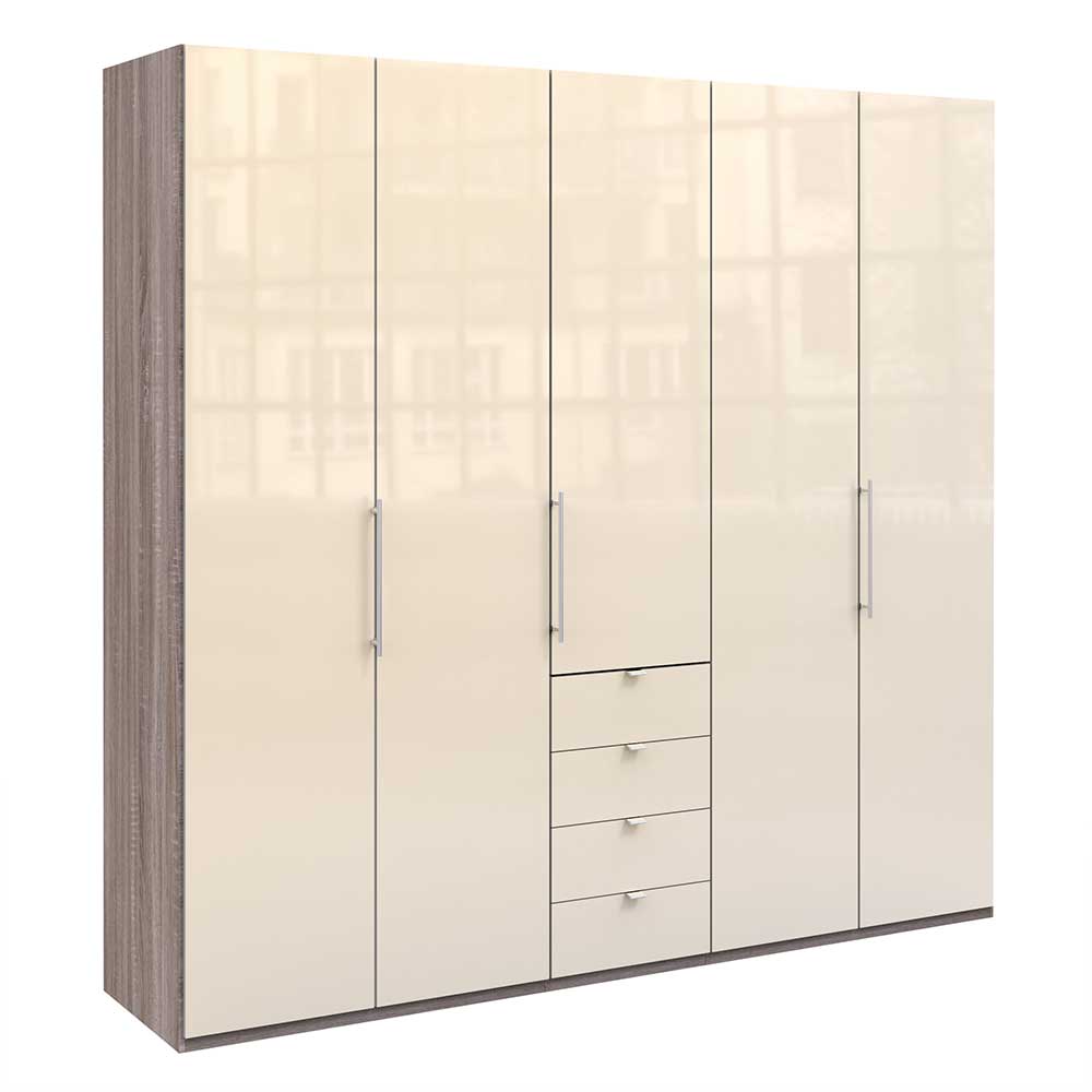 Kleiderschrank in Creme glasbeschichtet - Four