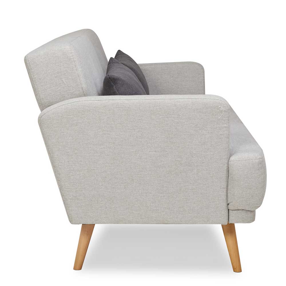 Schlafsofa in Hellgrau und Kiefer - Posadas