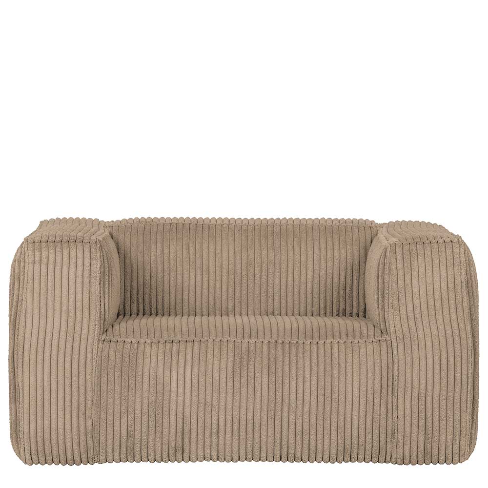 Stylischer Breitcord Sessel in Beige - Viamo