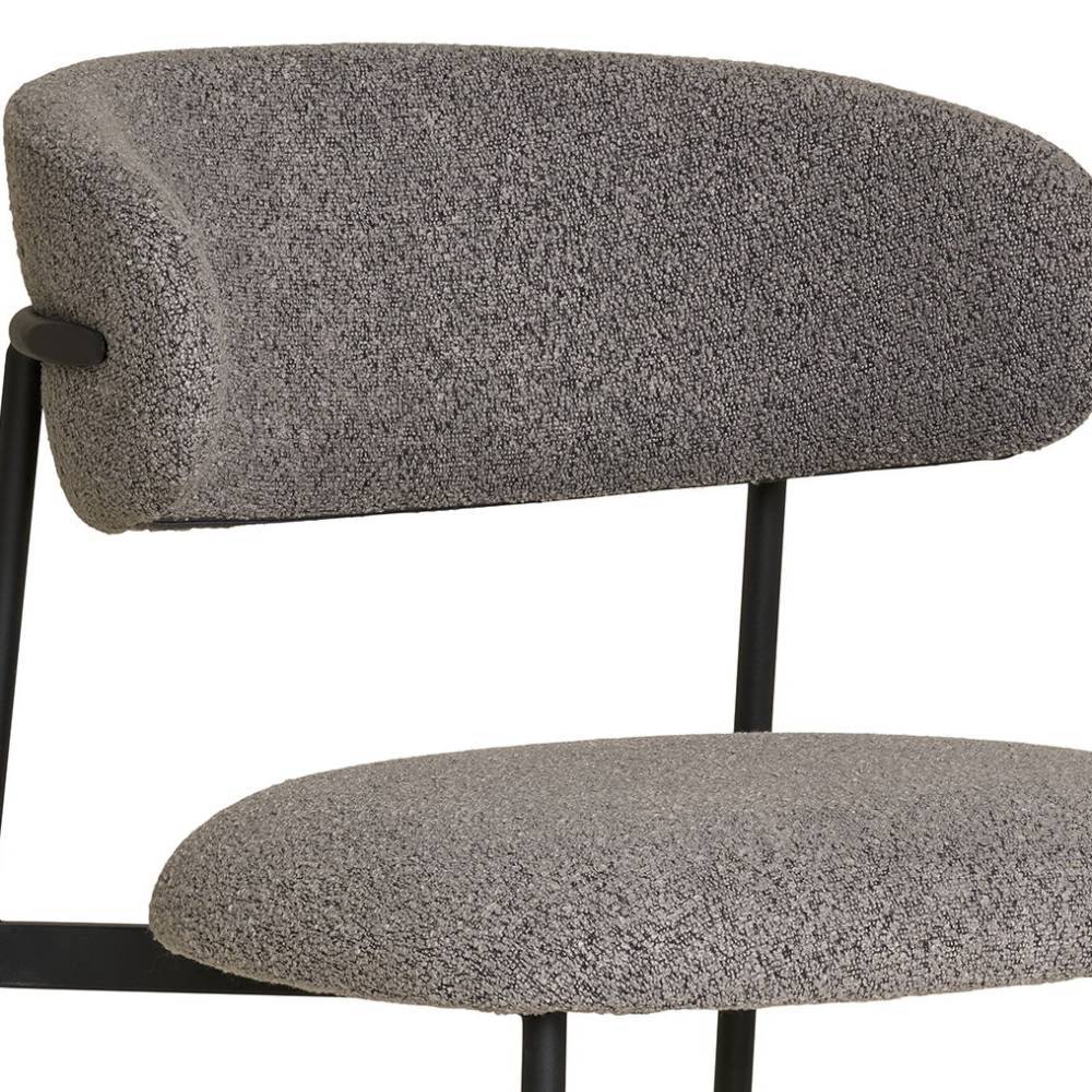Boucle Polsterstuhl im Skandi Design - Tornado (2er Set)