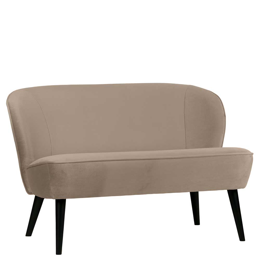 Retro Couch in Khaki Samtstoff - Griffina