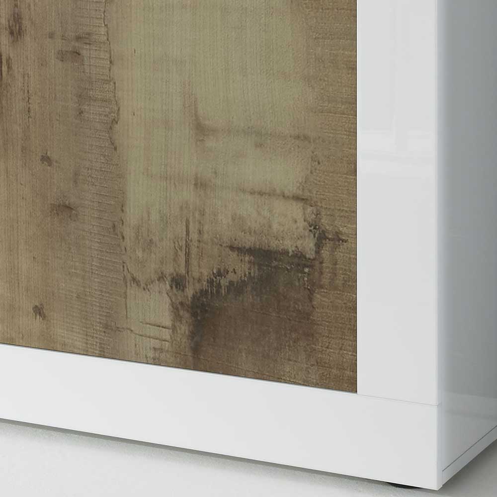 Sideboard in verwitterter Holzoptik & Weiß - Olvenion