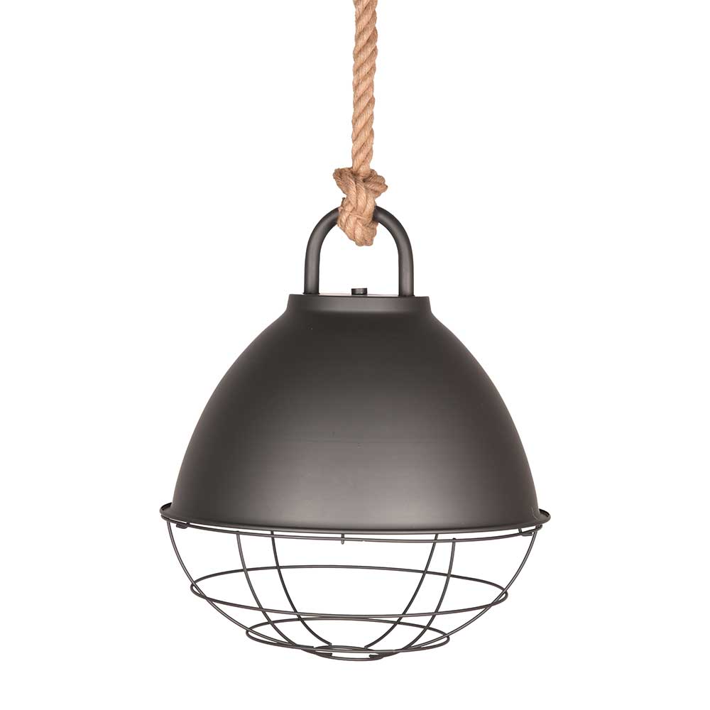 Hänge Lampe mit Stahlschirm mit Gitter - Ruvania