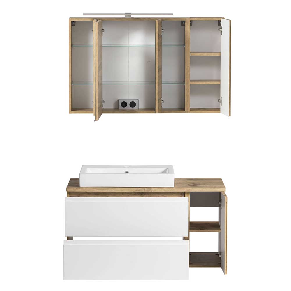 Möbelset Waschplatz 105 cm breit - Eight (zweiteilig)